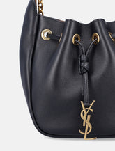 Saint Laurent black leather supple bucket bag with chain -  | Spazio Pritelli