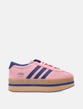 adidas Gazelle Stack women’s platform sneakers in pink suede and navy leather -  | Spazio Pritelli