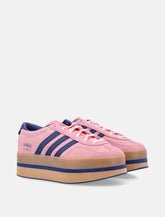 adidas Gazelle Stack women’s platform sneakers in pink suede and navy leather -  | Spazio Pritelli
