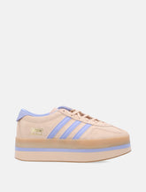 adidas Gazelle Stack women’s platform sneakers in beige suede and violet leather -  | Spazio Pritelli