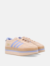 adidas Gazelle Stack women’s platform sneakers in beige suede and violet leather -  | Spazio Pritelli