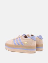 adidas Gazelle Stack women’s platform sneakers in beige suede and violet leather -  | Spazio Pritelli