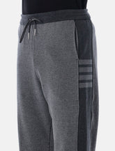 Thom Browne grey engineered 4-Bar sweatpants -  | Spazio Pritelli