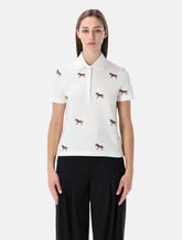 Thom Browne cotton polo shirt with embroidered horses -  | Spazio Pritelli