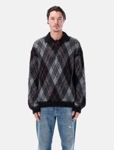 Rold Skov basic polo black rumble in alpaca and mohair blend -  | Spazio Pritelli