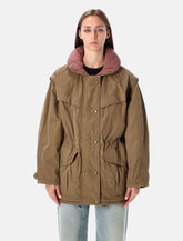 Marant Étoile Damone two-tone cotton coat with hood -  | Spazio Pritelli