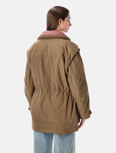 Marant Étoile Damone two-tone cotton coat with hood -  | Spazio Pritelli