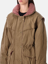 Marant Étoile Damone two-tone cotton coat with hood -  | Spazio Pritelli