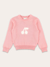 Bonpoint Cherry knit cotton pullover for girls -  | Spazio Pritelli