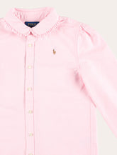 Polo Ralph Lauren girl's ruffled cotton Oxford shirt -  | Spazio Pritelli