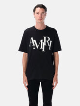 Amiri black Staggered Logo t-shirt -  | Spazio Pritelli