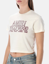 Amiri Hollywood cotton cropped baby tee -  | Spazio Pritelli