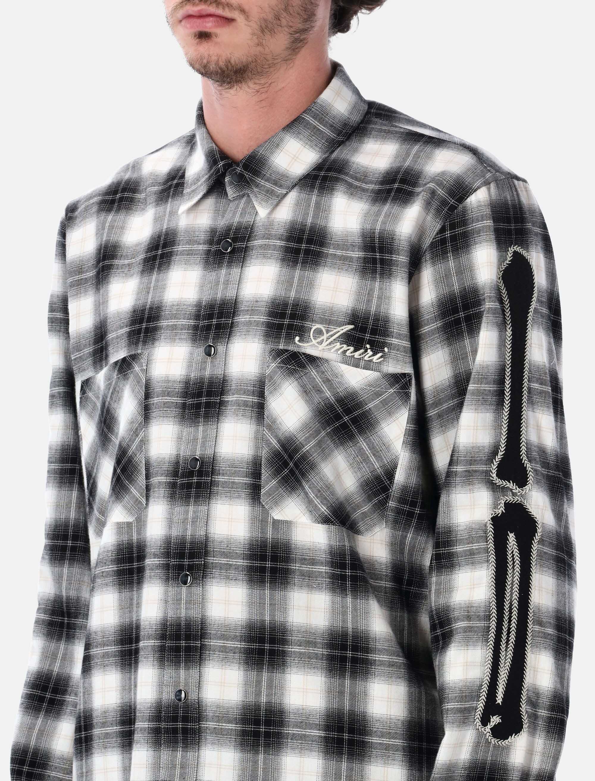 amiri dress shirt Amiri Stud Silk Bowling Shirt