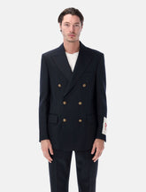 Blazer doppiopetto blu scuro con bottoni dorati Golden Goose -  | Spazio Pritelli