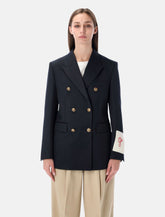 Golden Goose dark blue double-breasted blazer with gold buttons -  | Spazio Pritelli