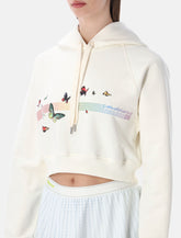 Casablanca Butterfly crop hoodie -  | Spazio Pritelli
