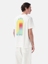 T-shirt Bianca Casablanca con stampa L’Arche in Lime e Giallo -  | Spazio Pritelli