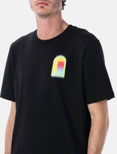 T-shirt Nera Casablanca con stampa L’Arche in Lime e Giallo -  | Spazio Pritelli