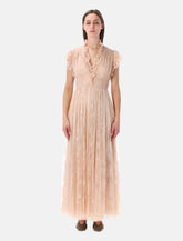 Alberta Ferretti pleated lace evening dress -  | Spazio Pritelli