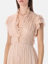 Alberta Ferretti pleated lace evening dress -  | Spazio Pritelli