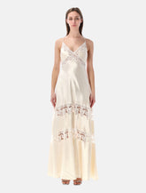 Alberta Ferretti satin dress with lace inserts -  | Spazio Pritelli