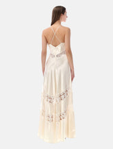 Alberta Ferretti satin dress with lace inserts -  | Spazio Pritelli