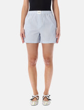 The Attico striped poplin shorts -  | Spazio Pritelli