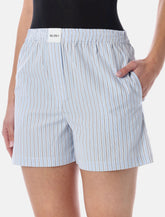 The Attico striped poplin shorts -  | Spazio Pritelli