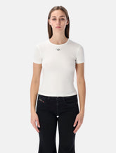 Diesel slim-fit stretch cotton T-shirt with metallic Oval D logo -  | Spazio Pritelli