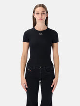 Diesel slim-fit stretch cotton T-shirt with metallic Oval D logo -  | Spazio Pritelli