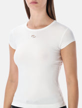 Diesel T-angie-od T-shirt with cut-out embroidered logo -  | Spazio Pritelli