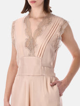 Maison Margiela silk lace detail midi dress -  | Spazio Pritelli