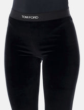 Leggings logo in velour nero stretch di Tom Ford -  | Spazio Pritelli
