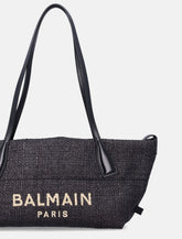 Balmain small Track tote bag in raffia  -  | Spazio Pritelli