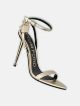 Tom Ford laminated nappa Padlock pointy naked sandal -  | Spazio Pritelli
