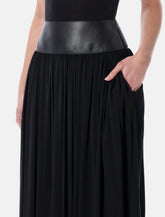 Gonna ampia arricciata con cintura in pelle di Alaïa -  | Spazio Pritelli
