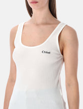 Chloé fitted logo jersey tank top -  | Spazio Pritelli