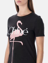 Chloé Flamingo logo printed t-shirt -  | Spazio Pritelli