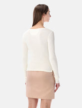 Chloé scoop-neck organic cotton Henley -  | Spazio Pritelli