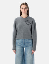 Chloé cropped knit sweater with Heart logo -  | Spazio Pritelli