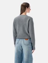 Chloé cropped knit sweater with Heart logo -  | Spazio Pritelli