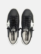 Sneakers Golden Goose Super-Star in pelle nera con stella bianca -  | Spazio Pritelli