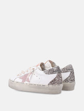Sneakers da donna Golden Goose Hi Star in pelle bianca e rosa con glitter -  | Spazio Pritelli