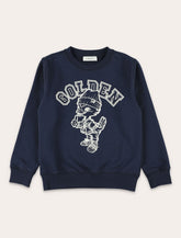 Felpa bambino navy con Mascotte Golden Goose -  | Spazio Pritelli