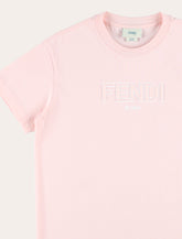 T-shirt in cotone con logo a rilievo da bambina di Fendi Kids -  | Spazio Pritelli