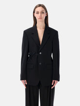 Giacca sartoriale Wrap in lana nera Balenciaga -  | Spazio Pritelli