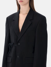 Giacca sartoriale Wrap in lana nera Balenciaga -  | Spazio Pritelli