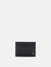 Portacarte Tiny Cassandre in pelle martellata Saint Laurent -  | Spazio Pritelli
