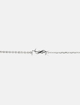 Saint Laurent silver bracelet with crystals and YSL logo -  | Spazio Pritelli