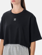 Adidas Originals black Essentials cropped t-shirt -  | Spazio Pritelli